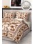 Pamuk Saten Lastikli Çarşaf Deluxe Çift Kişilik 3D Damask Nevresim Takımı 2