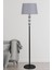 Silva Siyah Krom Metal Lambader Gri Konik Şapka Modern , Yatak Odası, Salon Lambader 1