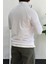 Erkek Yarım Fermuarlı Sweatshirt Beyaz EDW212 4