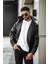 Oversize Rahat Kesim Siyah Deri Ceket 2