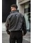 Oversize Rahat Kesim Siyah Deri Ceket 4