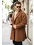 Erkek Kemerli Oversize Rahat Kesim Kaşe Kaban 4