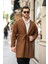 Erkek Kemerli Oversize Rahat Kesim Kaşe Kaban 5