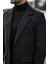 Erkek Dar Kesim Uzun Yünlü Kaşe Palto 5