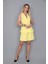 Abiye Yelek & Tokalı Etek Şort-Sarı 5