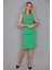 Uzun Klasik Yelek & Kalem Etek Takım-Yeşil 2