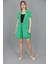 Kuşaklı Kısa Kollu Ceket & Duble Paça Şort-Yeşil 1