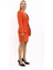 V Yaka Boydan Kuplu Kılasik Ceket & Yırtmaçlı Düz Dar Etek-Turuncu 3