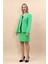 V Yaka Boydan Kuplu Kılasik Ceket & Yırtmaçlı Düz Dar Etek-Yeşil 5