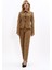 Peplum Ceket & Boru Paça Pantolon Takım-Camel 1