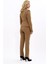 Peplum Ceket & Boru Paça Pantolon Takım-Camel 4