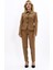 Peplum Ceket & Boru Paça Pantolon Takım-Camel 5