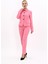 Peplum Ceket & Boru Paça Pantolon Takım-Pembe 1