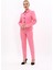 Peplum Ceket & Boru Paça Pantolon Takım-Pembe 5