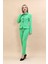 Peplum Ceket & Boru Paça Pantolon Takım-Yeşil 1