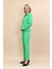 Peplum Ceket & Boru Paça Pantolon Takım-Yeşil 2