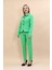 Peplum Ceket & Boru Paça Pantolon Takım-Yeşil 5