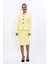 Gömlek Yaka Klasik Ceket & Düz Dar Etek-Sarı 5