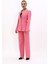 Erkek Yaka Kolu Büzgülü Ceket & Bol Paça Pantolon-Pembe 5