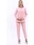 Sıfır Yaka Boydan Düğmeli Ceket & Dar Paça Pantolon-Pudra 5