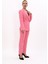 Erkek Yaka Düğme Detaylı Ceket & Dar Paça Pantolon-Pembe 4