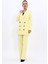 Erkek Yaka Kuruvaze Uzun Ceket & Bol Paça Pantolon-Sarı 1