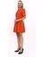 Erkek Yaka Kısa Ceket & Kısa Kloş Etek-Turuncu 2