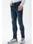 Erkek Lacivert Denim 5 Cep Slim Fit Jean Kot Pantolon 1