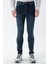 Erkek Lacivert Denim 5 Cep Slim Fit Jean Kot Pantolon 2