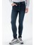 Erkek Lacivert Denim 5 Cep Slim Fit Jean Kot Pantolon 3