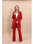 Helen Ceket & Ispanyol Paça Pantolon Takım-Kırmızı 5