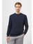 Erkek Lacivert Bisiklet Yaka Dynamic Fit Rahat Kesim Sweatshirt 1