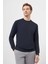 Erkek Lacivert Bisiklet Yaka Dynamic Fit Rahat Kesim Sweatshirt 4