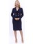 Mini Blazer Ceket & Kalem Etek Takım-Lacivert 5