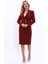 Mini Blazer Ceket & Kalem Etek Takım-Bordo 4