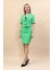 Kısa Kollu Yakalı Mini Ceket & Kısa Kalem Etek Takım-Yeşil 1