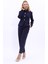 Gömlek Yaka Klasik Ceket & Paçası Pileli Pantolon-Lacivert 2
