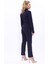 Peplum Ceket & Boru Paça Pantolon Takım-Lacivert 5