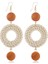 Long Circle Rattan Braided Beach Bohemia Dangles Earring (Brown) (Yurt Dışından) 1