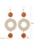 Long Circle Rattan Braided Beach Bohemia Dangles Earring (Brown) (Yurt Dışından) 3
