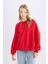 Coool Oversize Geniş Kalıp Bisiklet Yaka Kalın Basic Düz Sweatshirt A4177AX24WN 4