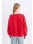 Coool Oversize Geniş Kalıp Bisiklet Yaka Kalın Basic Düz Sweatshirt A4177AX24WN 6