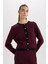 Regular Fit Bisiklet Yaka Leopar Desenli Düğmeli Triko Hırka D8510AX24WN 5