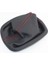 Seat Leon Mk2 2005-2012 Uyumlu Vites Körüğü Siyah Deri Kırmızı Dikiş 3