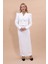 Gömlek Yaka Kısa Ceket & Uzun Düz Dar Etek-Beyaz 4