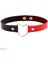 Siyah Kırmızı Deri Tasma Kalp 35 cm Choker Bayan Kolye Takı 1