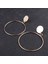 Geometrik Büyük Yuvarlak Küpe Büyük Hollow Bırak Küpe (Gold) (Yurt Dışından) 4