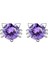 Sevimli Küçük Kedi Zirkonya Bayanlar Küpe (Purple) (Yurt Dışından) 1