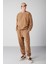 Benjamın Erkek Polar Kalın Dokulu Nakışlı Yuvarlak Yakalı Kahverengi Sweatshirt 3