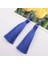 3 Pairs Kadın Boho Moda Uzun Püskül Küpe (Blue) (Yurt Dışından) 4